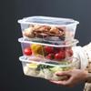 1200ml Disposable Plastic Food Containers with Lids, 50-Pack