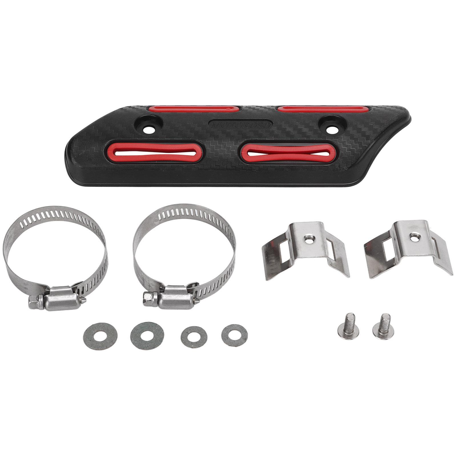 

Теплозащитный экран выхлопной трубы, изоляционный чехол для 4-тактных мотоциклов, квадроциклов, UTV, внедорожников Red