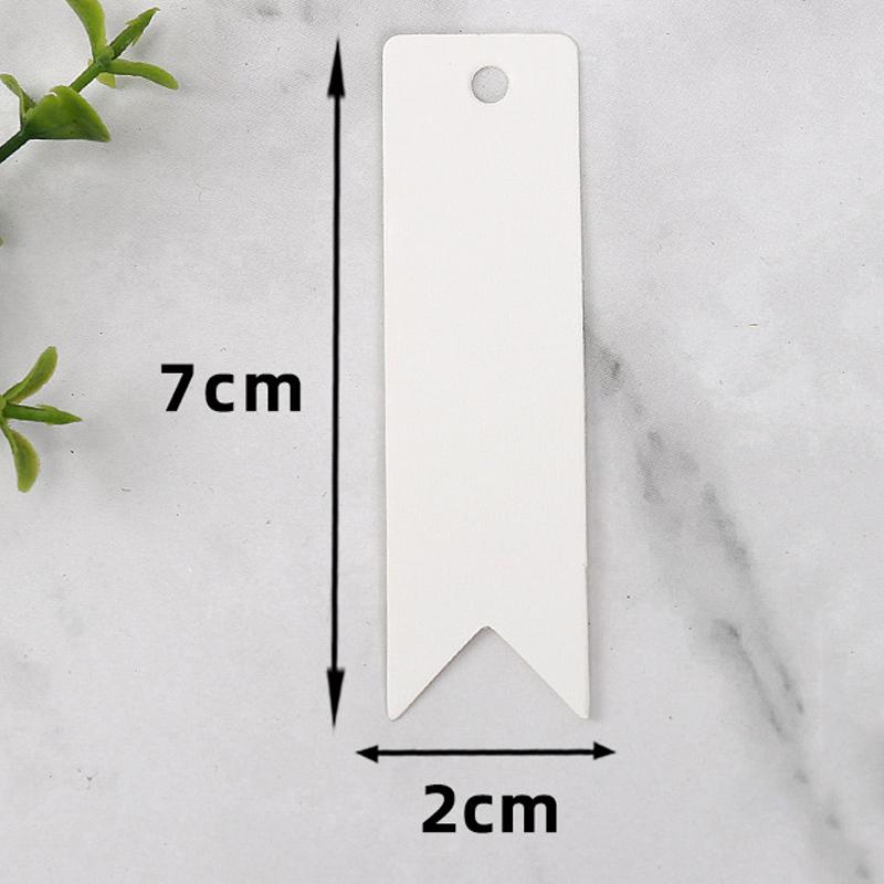 

50-100pcs 7x2cm White Kraft Paper Tags Blank Handmade Gift Hang Tag Labels Jewelry Box Card Bags Packing Decoration DIY Craft 50pcs белый