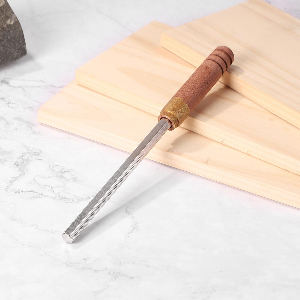 Gitarrenbundfeile Holz-/Gummi-Griff Gitarrenreparatur-Wartungswerkzeug Luthier-Werkzeug Instrumentenzubehör