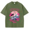 Vintage Womens Acid Wash TShirts Tokyo Harajuku Printing Tees Crewneck Cotton Oversized Short Sleeve Fashion Female Clothes
