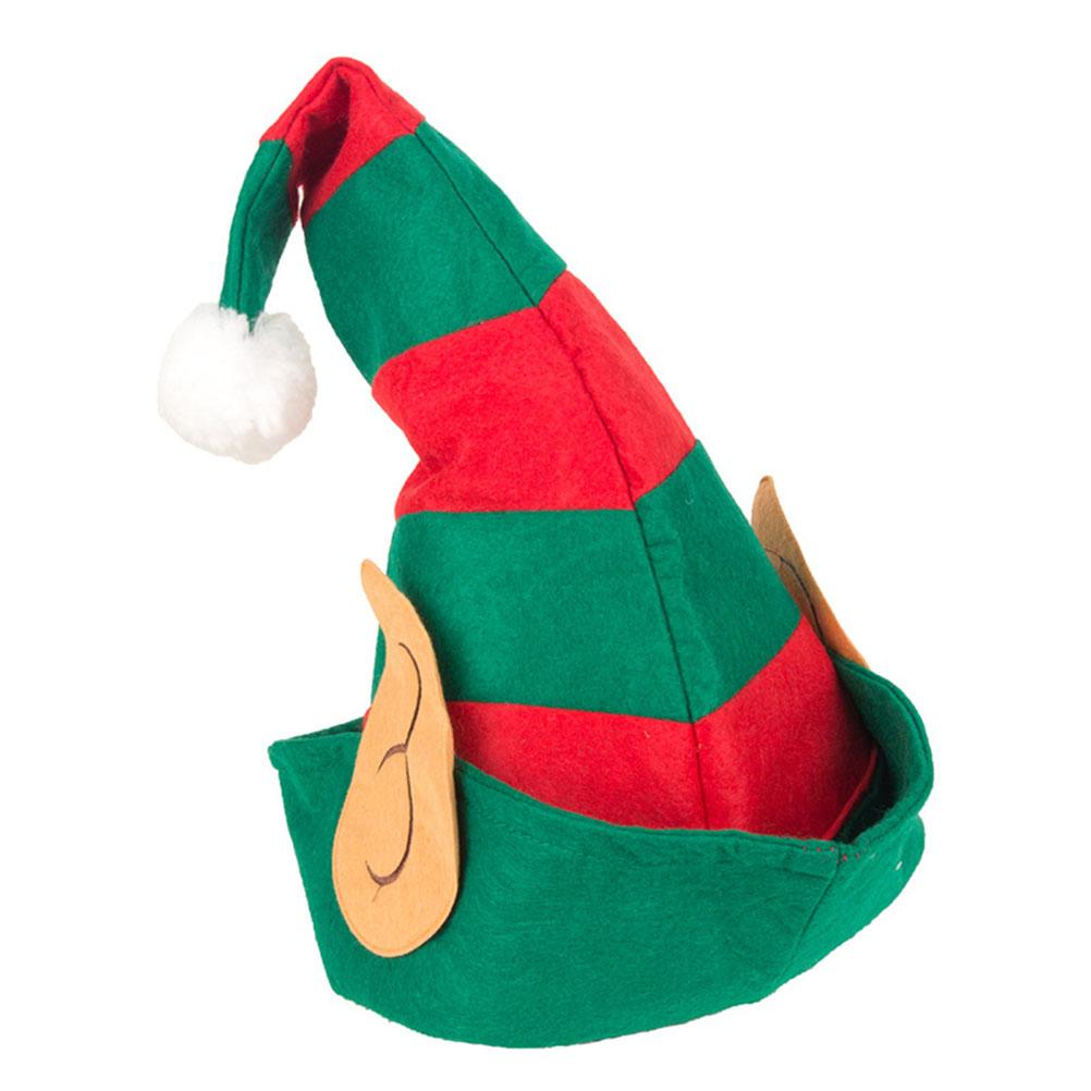 Christmas Elf Hat With Ears Clown Hat Red And Green Striped Hat Party Decorations For Adults Perfect Christmas Decoration