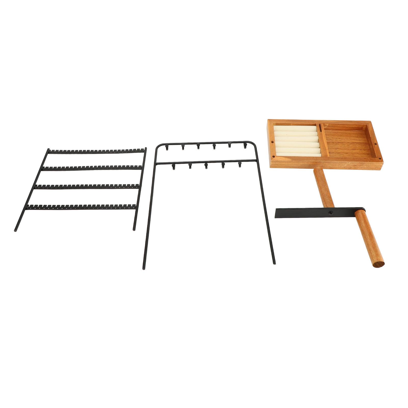 

Подставка для ювелирных изделий, большая емкость, 4 слоя, клипса для сережек, 11 крючков, коробка для хранения ожерелий, ювелирные изделия чёрный