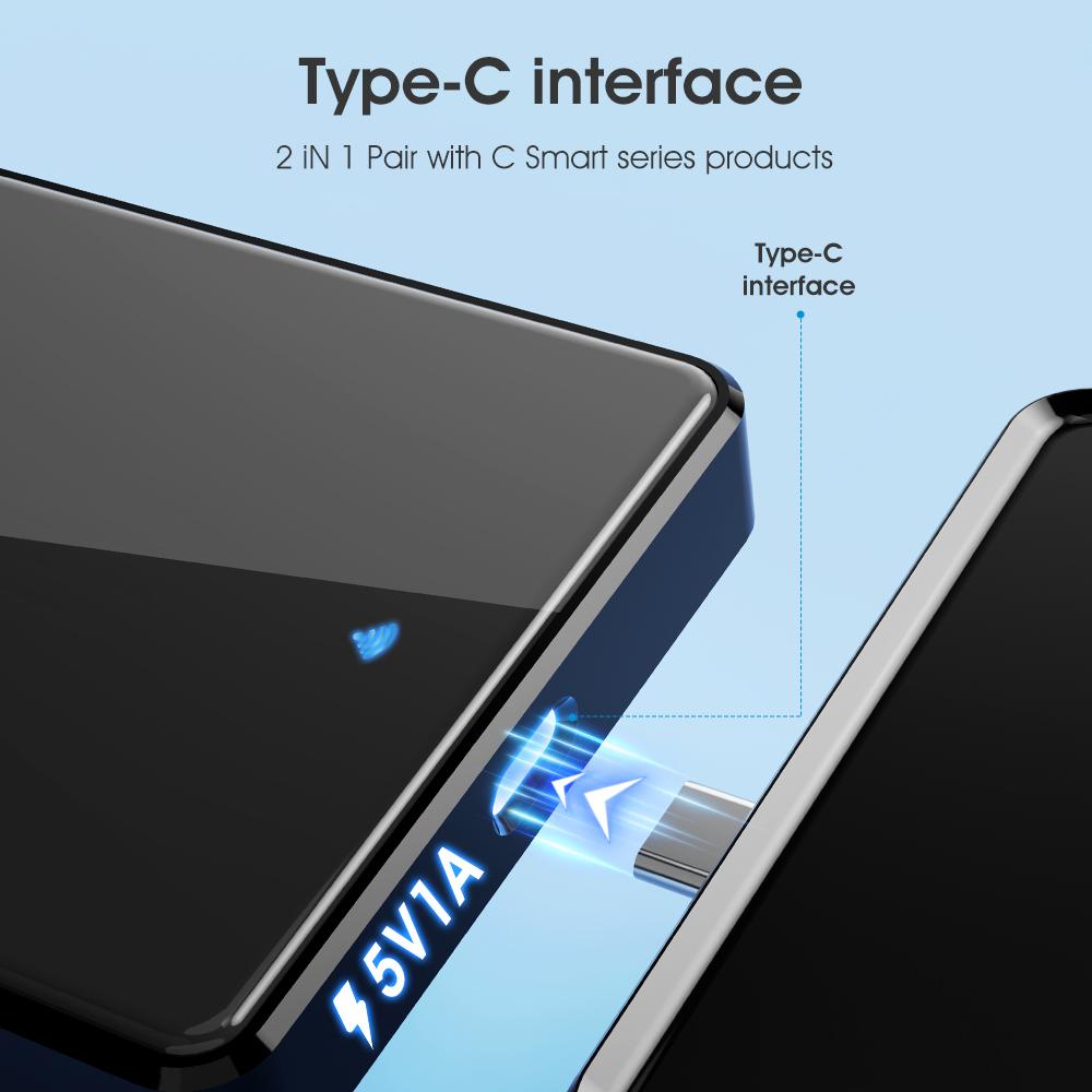 

MG-KG110 1 Gang WiFi+433 Dual Mode Touch Smart Switch Tuya APP Voice Control Wall Light Switch, EU Plug/Black Type A