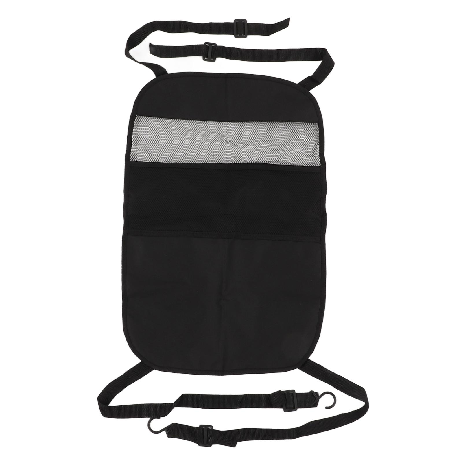 

Автомобильный сетчатый карман Оксфордская ткань 59x39см Черный Универсальный сетчатый органайзер на спинку сиденья для автомобилей