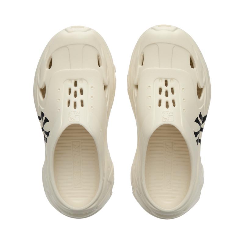 MLB Big Ball Chunky Abrasion Resistant Slip Resistant Closed Toe Slippers Unisex White Sneakers 3ASQR0153-50IVS