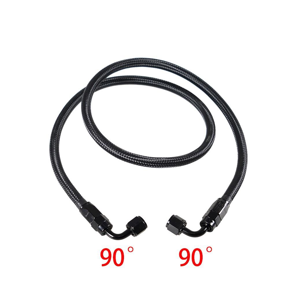 

1M AN4 4AN черные плетеные фитинги для масла и топлива, конец шланга 0+90 градусов, комплект масляного адаптера, шланг для масла и топлива