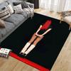 Kim Jennie Printed Carpet, Home Sofa Decoration for Living Room & Bedroom, Non‑Slip Play Flannel Floor Mat for Game Room