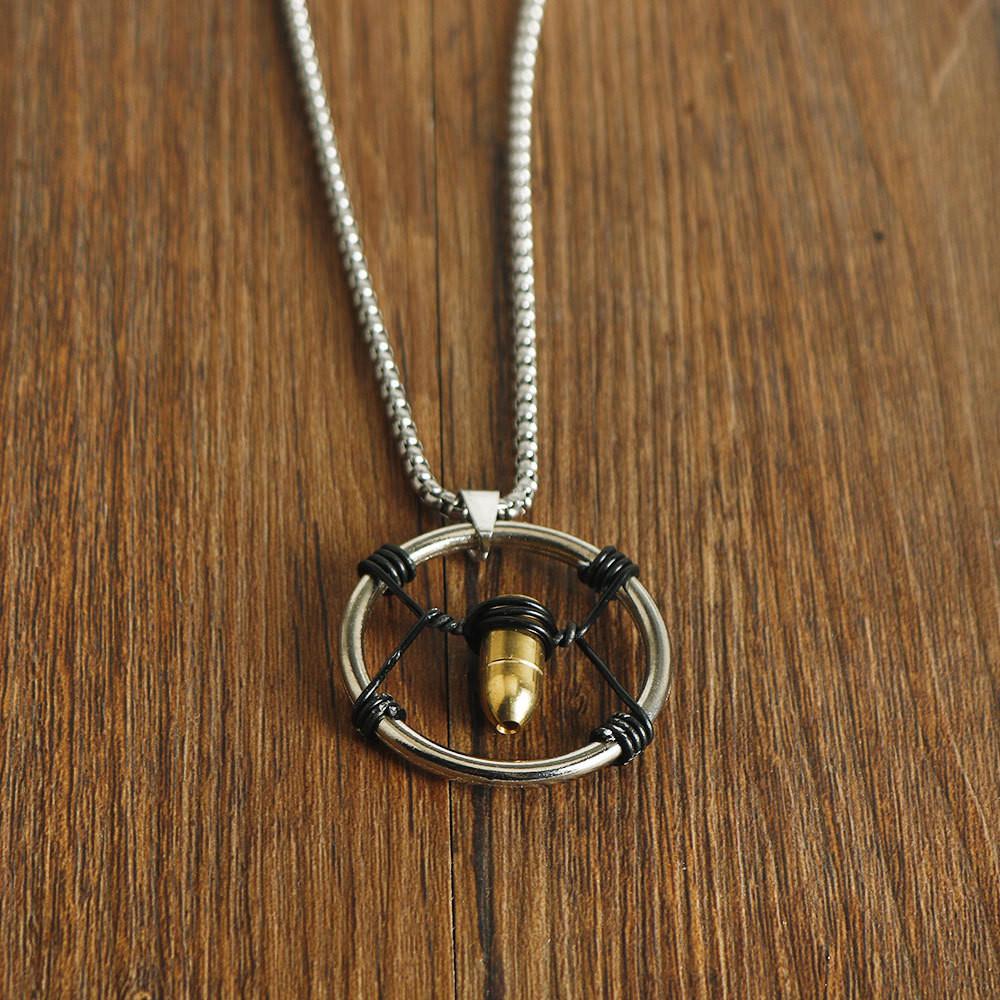 Cyberpunk 2077 Long Chain Necklace With Alloy Bullet Head Pendant For Fashion And Wear Casual