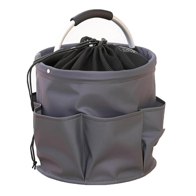 Nova Cesta Dobrável de Armazenamento de Grande Capacidade 17L para Lavagem de Carros, Sacola de Piquenique, Jardim, Praia com Alça Externa, Bolsa Organizadora de Limpeza