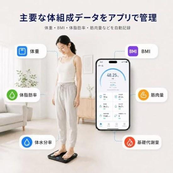 Bluetooth Scale Body Composition Monitor Fat Smart Health Meter Smartphone Compatible 2026 Home Use High Precision Measures BMI Basal Metabolism Mass