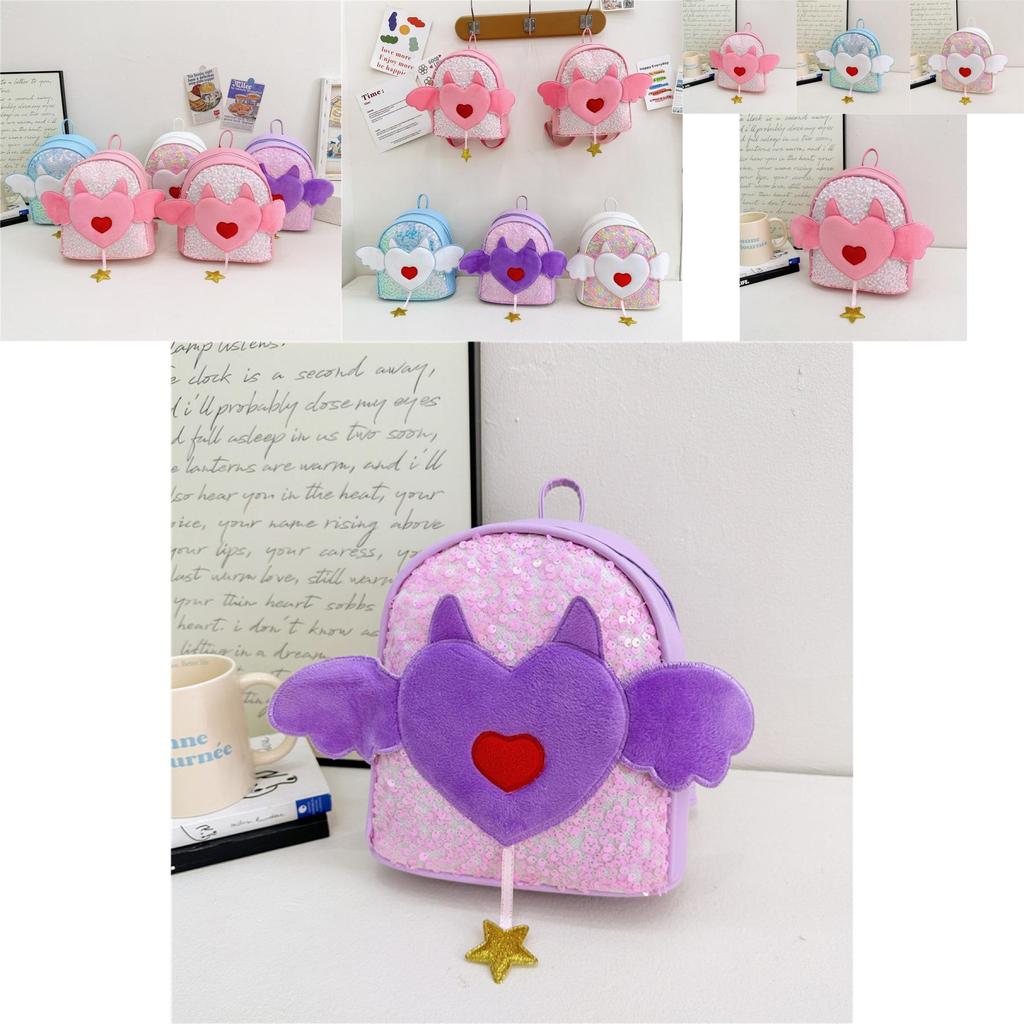 Stylish And Functional Kids Backpack With Angel Wings Perfect For School Adventures