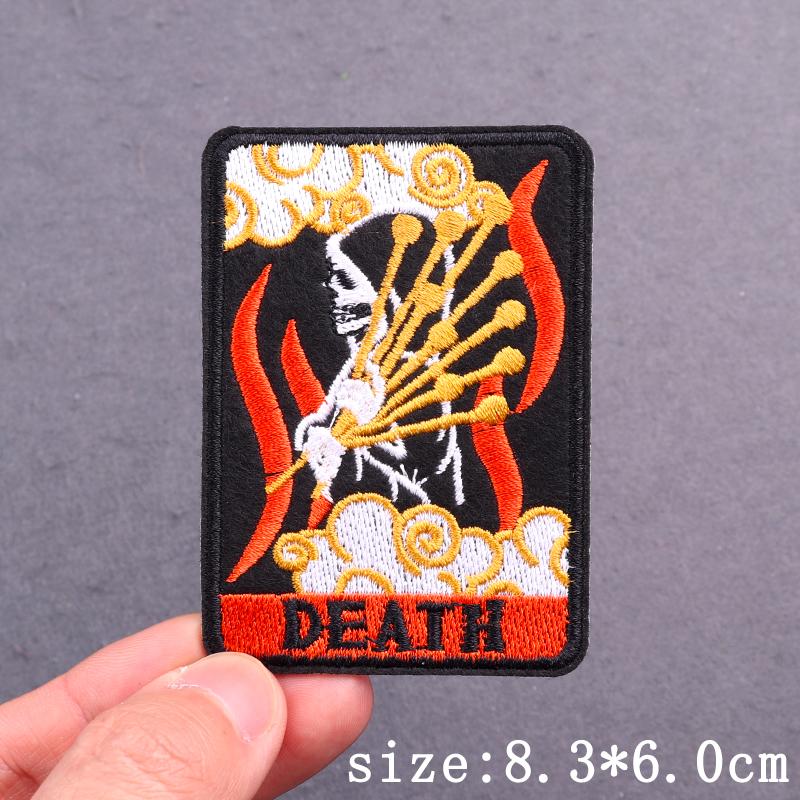 Tarot Card Embroidery Patch Iron On Patches For Clothing Hip Hop Punk Embroidered Patches On Clothes Backpack Hat Decor Stickers