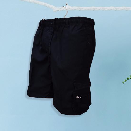 Men Cargo Shorts Drawstring Elastic Waist Multi Zipper Pockets Solid Color Loose Soft Breathable Camouflage Print Knee Length Daily Sports Shorts
