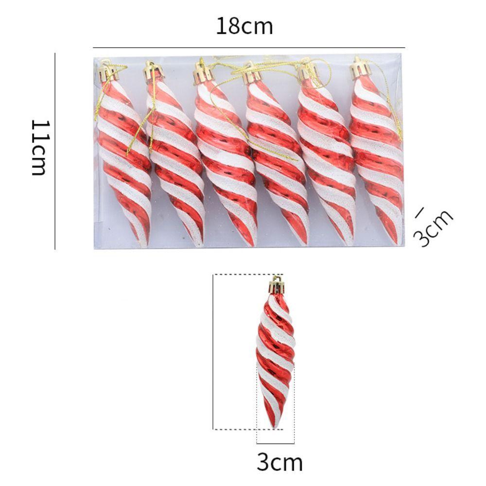 Decor Home Decoration DIY Xmas Pendant Plastic Pendants Spiral Thread Christmas Tree Ornaments
