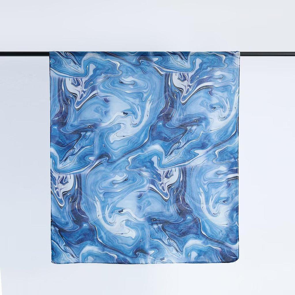 Women's Tie-Dye Watercolor Cotton Linen Scarf - Soft and Stylish Headscarf