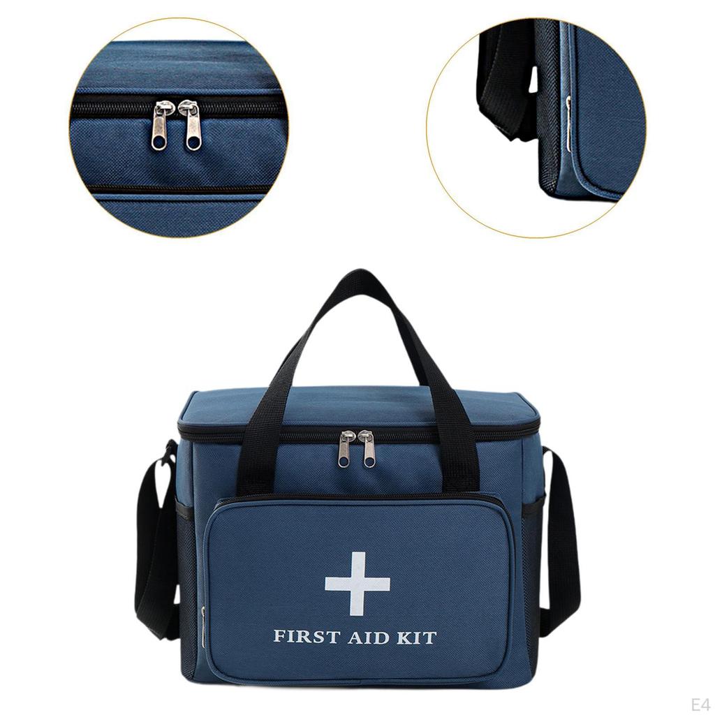 Empty First Aid Bag Emergency Medical Adjustable Shoulder Strap Multipurpose Multi Pockets