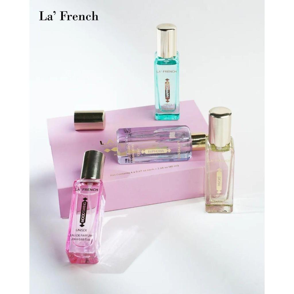 La French Unisex Eau De Parfum Gift Set 4 X 20ml for Men & Women |