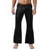 Herren Nachtclub BühnenkostümeMetallic Hose Herren Pailletten 80er Party Disco Glitzer Lange Tanzhose