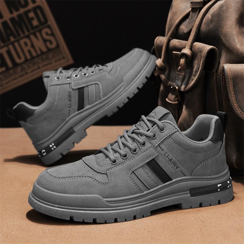 Men's Lightweight and Breathable Running Shoes,New Flat Bottomed Workwear Short Boots Multi-purpose Sports Shoes for Teenagers