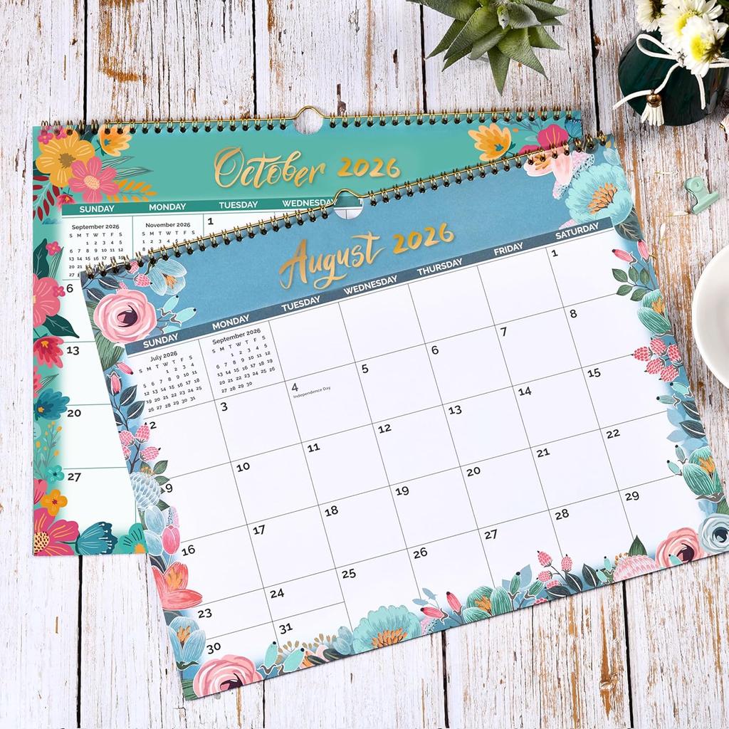 2026 Wall Calendar - 2026 Calendar covers 12 Months, Jan.2026 - Dec.2026,14.8 "x11.4", Large Ruled Blocks Perfect for Planning and Organizing for