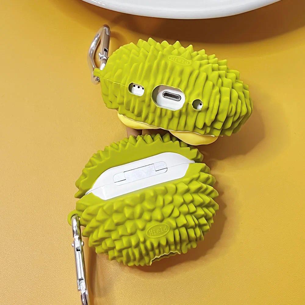 3D Thailand Durian Creative Earphone Case for AirPods Pro 1 2 3 4 Cartoon Silicone Cover for AirPods Pro Pro2 Shell