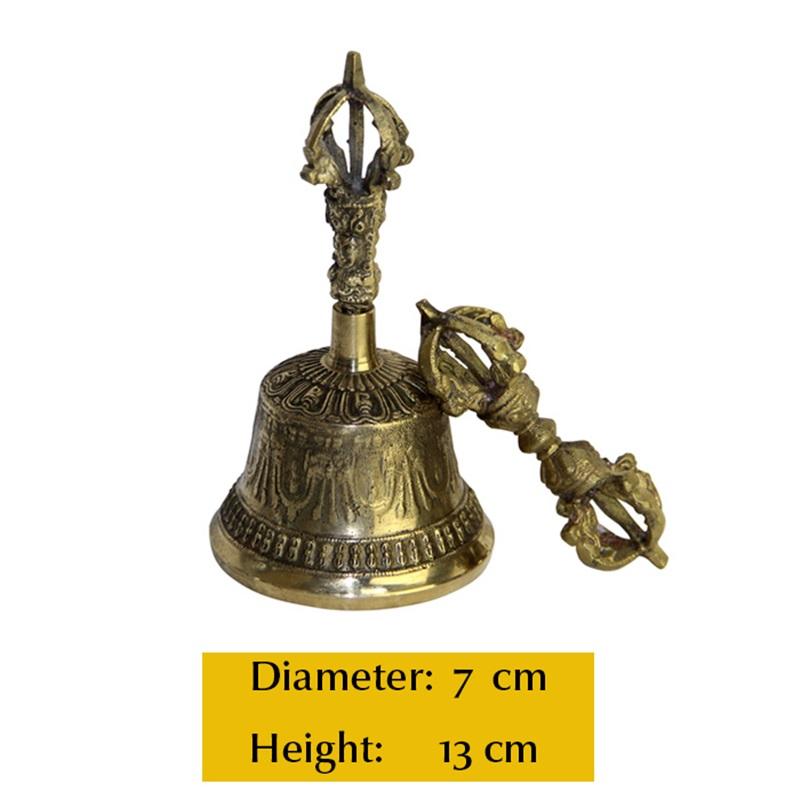 Tibetan Buddhist Meditation Bell and Dorje Set  Shiplies Extra Loud Multi-Purpose Hand Call Bell