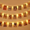 1pc Photo Clip Light String 2/5/10m 20/50/100led 10/30/50Clip Fairy Lights Fairy Lights Bedroom Wall Copper Wire Light String