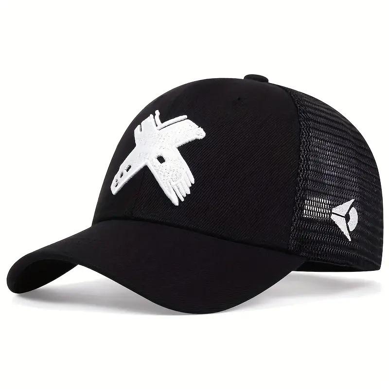 X-Letter Curved Brim Baseball Cap, Street Men'S And Women'S Fashionable Duckbill Cap, Hip Hop Rap Hip-Hop Hat
