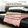 Manta de Tricô Estilo Boêmio, Capa de Sofá com Decoração de Franjas, Caminho de Cama Estilo Nórdico, Manta de Sesta