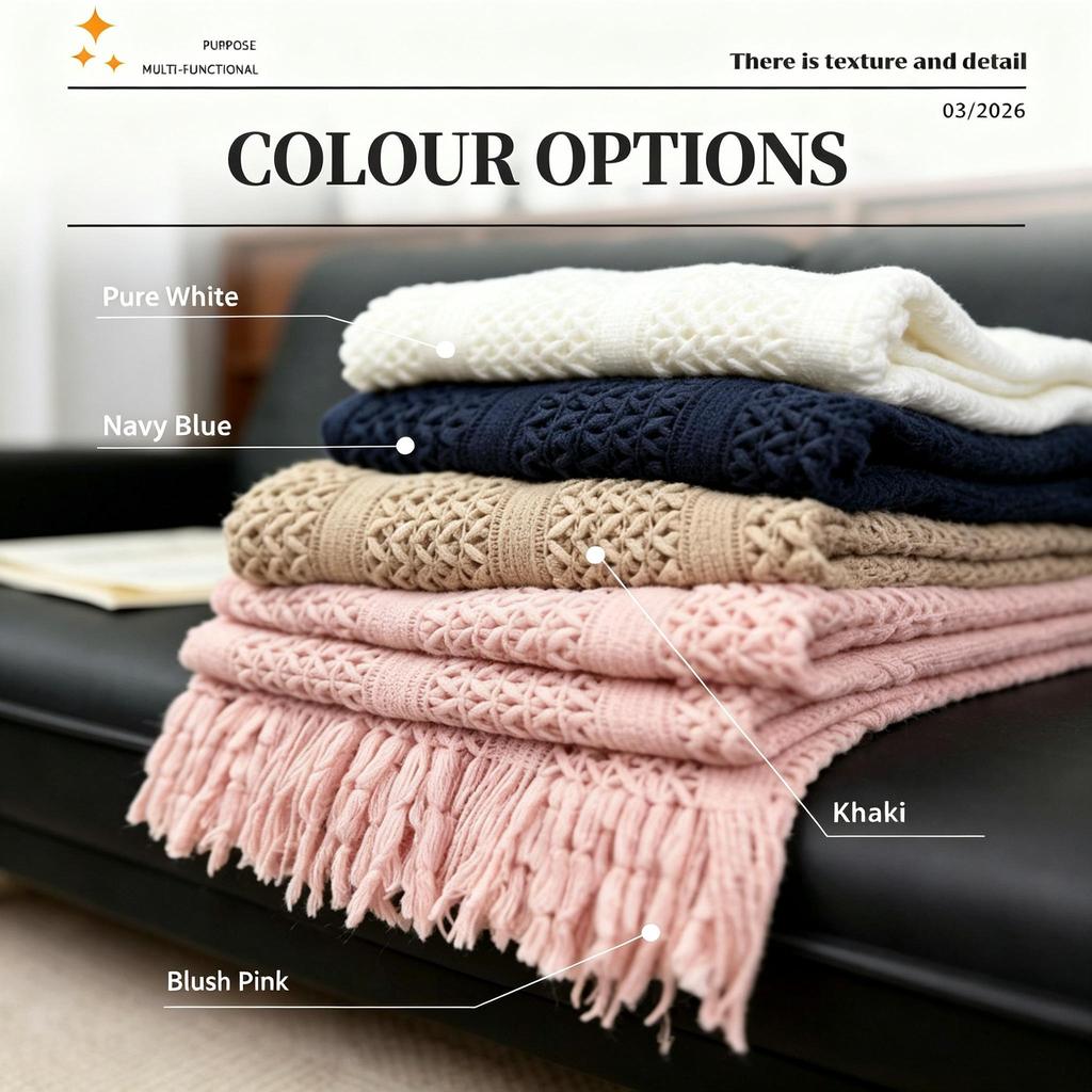 Manta de Tricô Estilo Boêmio, Capa de Sofá com Decoração de Franjas, Caminho de Cama Estilo Nórdico, Manta de Sesta