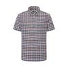 Daks Wool Blend House Check Summer Short Sleeve Regular Fit Casual Shirt Dms1shc