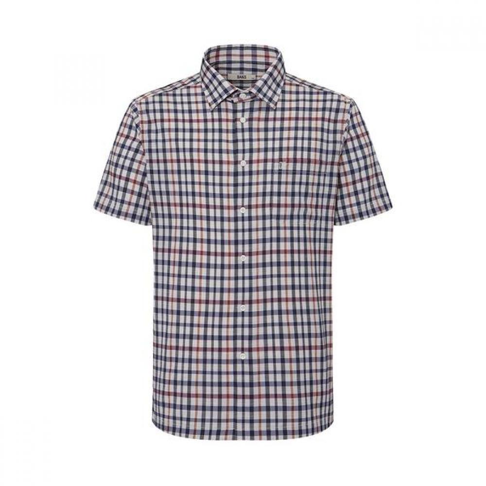 Daks Wool Blend House Check Summer Short Sleeve Regular Fit Casual Shirt Dms1shc