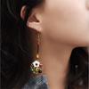 Retro Ethnic Style Shell Flower Handmade Beaded Long Section Pendant Hook Earring