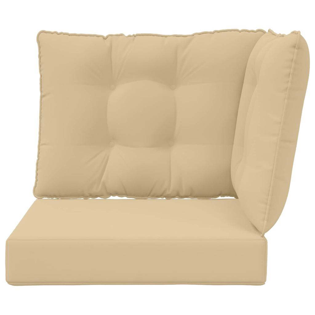 Outdoor Sofa Cushions 3 Pcs Beige Polyester