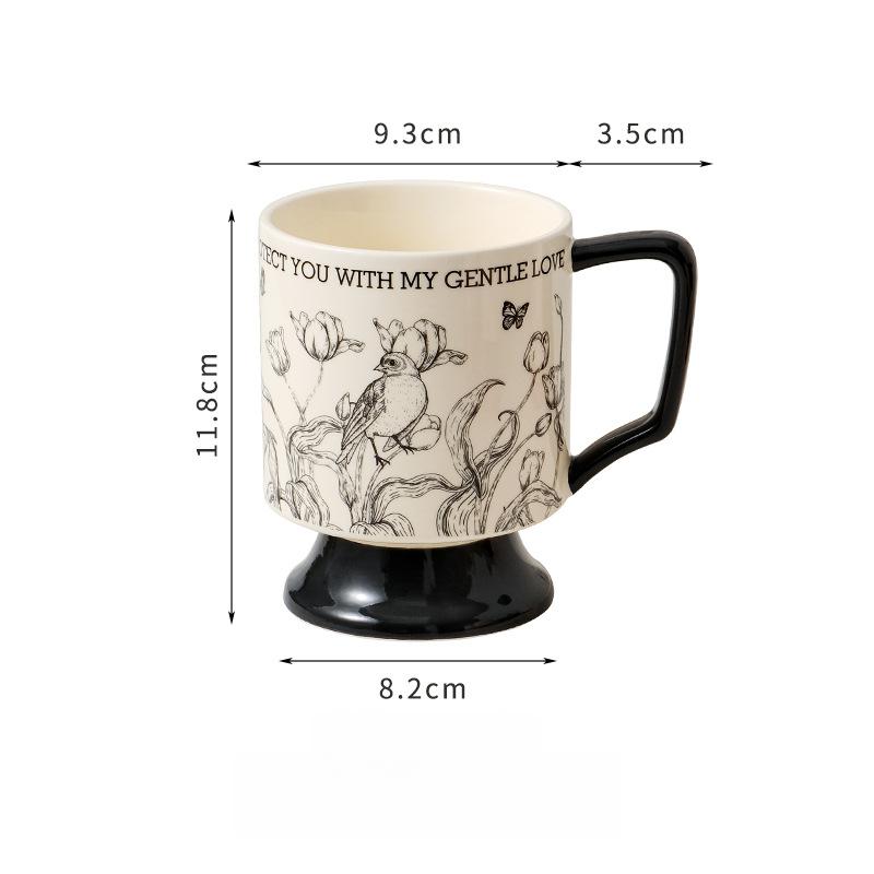 Retro Ceramic Mug Couple Cup Home Office Water Cup Coffee Cup Girls Gift Holiday Souvenir