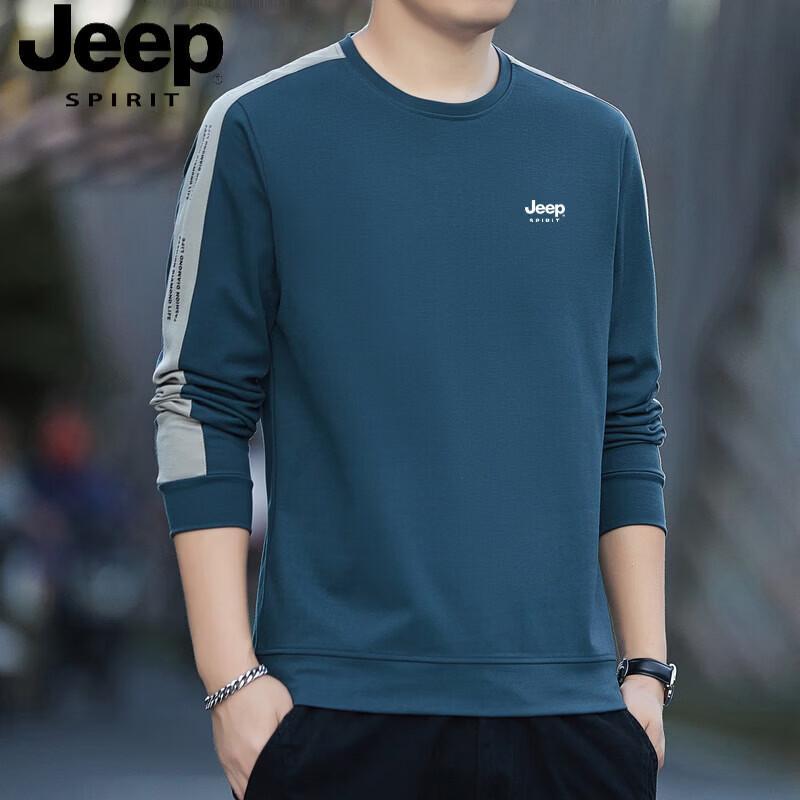 JEEP SPIRIT Men s Round Neck Long Sleeve Top XL
