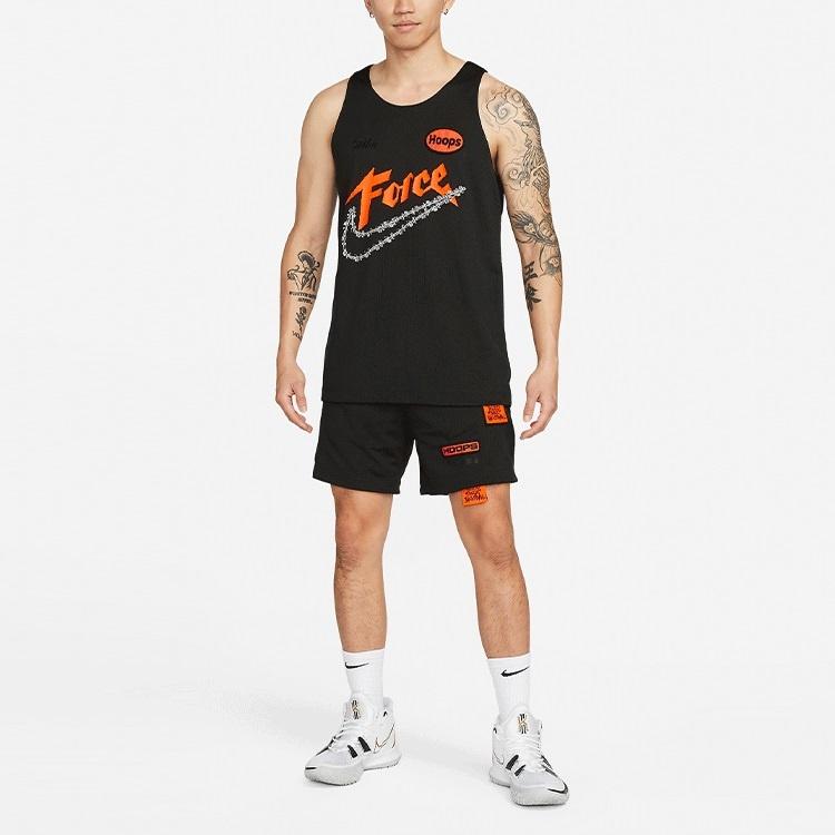 Herren Nike Sport Kreativer Druck Laufen Basketball Trikot/Weste Schwarz DH6756-352
