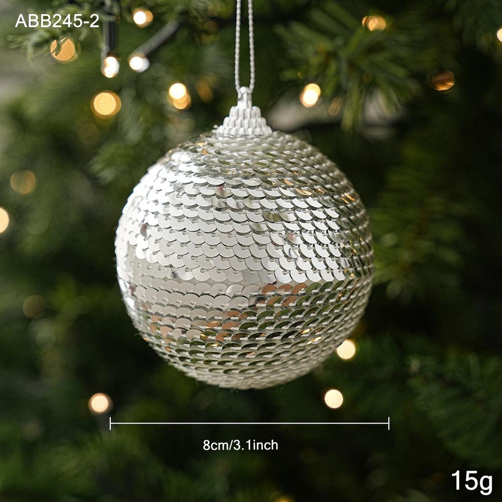 Sequin Christmas Ornament Rhinestone Rhinestone Christmas Ornament Pearl Christmas Ornament Lightweight For Window Display