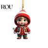 Ornamental Tree Decorations Christmas Ornaments Cartoon Snowman/Santa Xmas Hanging Decoration Holiday Unique Gifts Acrylic Decor for Valentine's