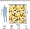 Miyotaa Lemon Fruit Shower Curtain Set 60Wx71H Inches Cute Yellow Plant Leaves Fresh Polyester Waterproof Cloth Bathroom Curtain