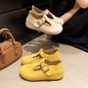 Inner Height Increase Classic Yellow Women's Autumn Single Shoes Soft Sole Lightweight Versatile Casual Breathable