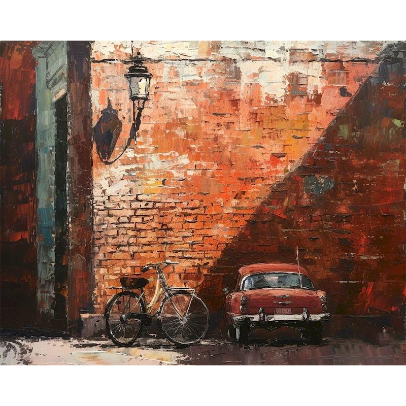 

GATYZTORY Acrylic Painting By Numbers Acrylic Paints Picture Drawing Red Cars For Adults For Handiwork Wall Art On Canvas Gift 30x20cm no frame червоний