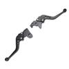 1 Pair Motorcycle Brake Clutch Lever Aluminum Alloy Anodized Short Adjustable Brake Handle Levers Set Replacement for