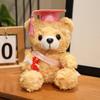 Doctor bear doll wearing doctor hat teddy bear graduation commemorative gift plush toy bear doll