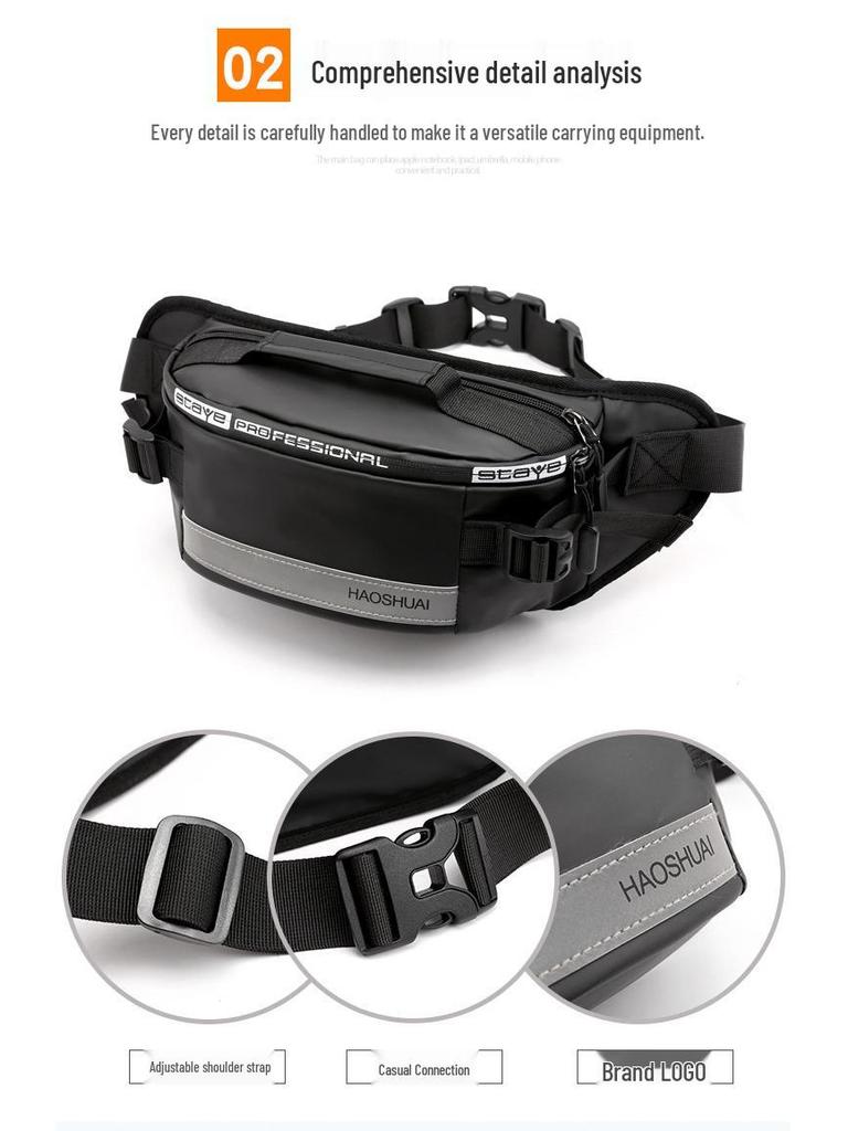 New Fashion Reflective Anti-Theft Waist and Chest Bag for Outdoors & Running