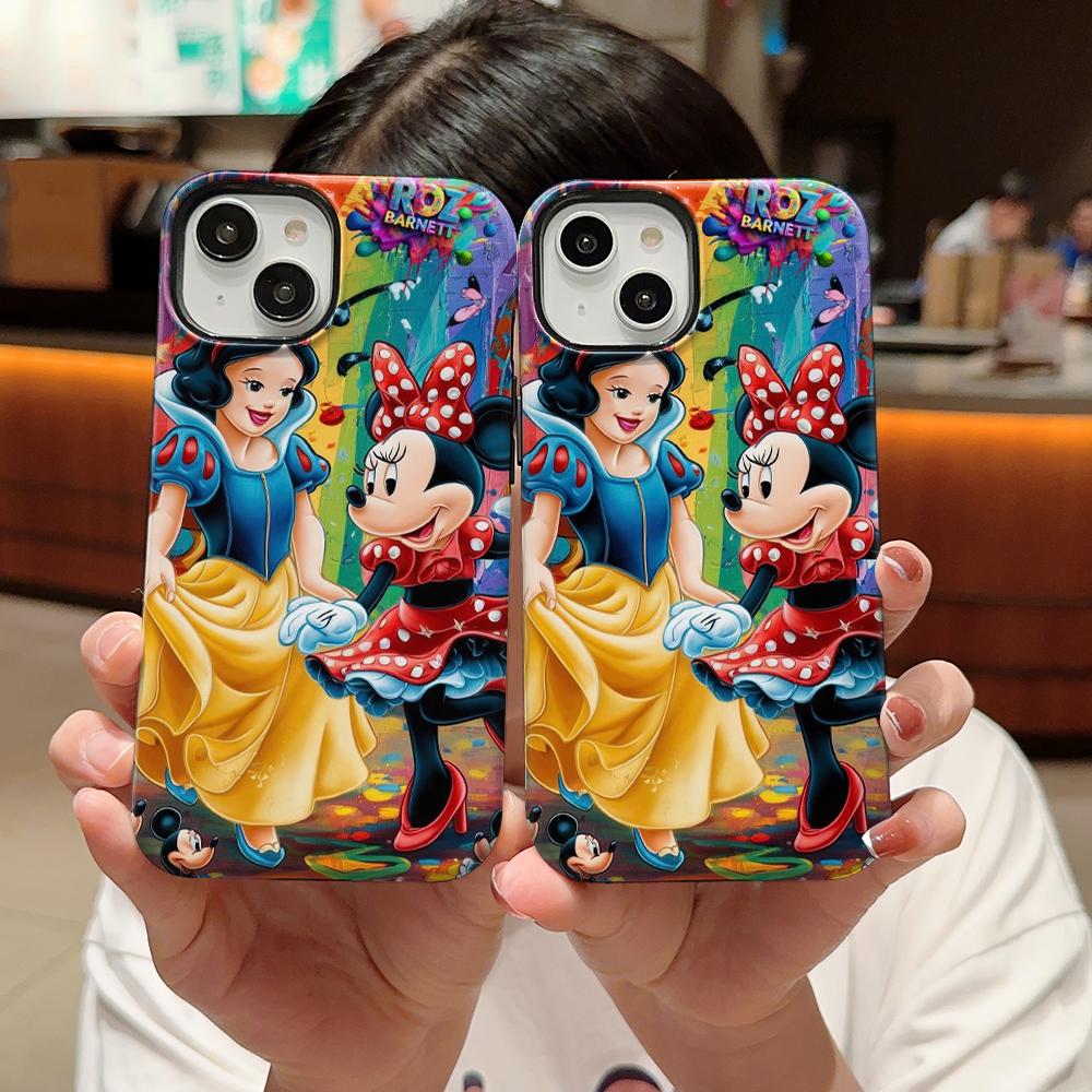Disney phone case, double-layer protective cover, suitable for iPhone X/XS/SE/7/8/11/12/13/14/15/16/17 Pro Max Plus