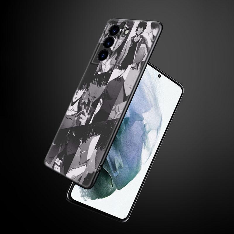 Anime Solo Leveling Phone Case For Samsung Galaxy S22 Pro S21 S20 Ultra FE S10 Lite 5G S10E S9 S8 Plus Soft TPU Black Cover