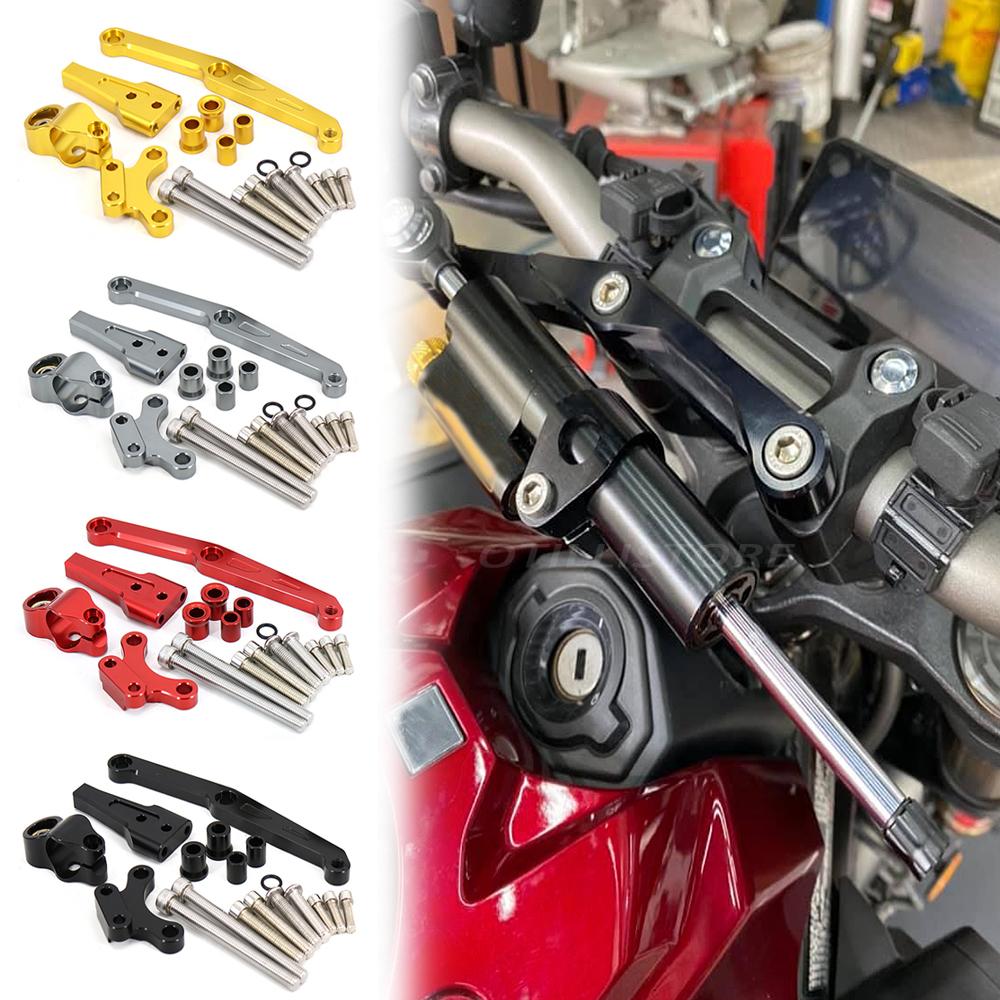 CB650R 2024-2018 Pour Honda CB 650 R CB650 R Aluminium CNC Réglable Moto Amortisseur Stabilisateur de Direction Kit de Fixation de Support
