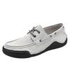 Leather Casual Shoes For Man Large Size 46 Brand Docksides Shoes Man Italian Style Lace-up Boat Shoes Men Driving Shoes